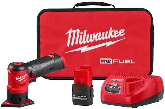 Milwaukee M12 FUEL 12-Volt Lithium-Ion Brushless Cordless Orbital Detail Sander Kit with (1) High Output 2.5 Ah Battery