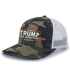 Trenz Shirt Company Trump 2024 Take America Back Republican Conservative Mesh Back Trucker Hat- Army/White