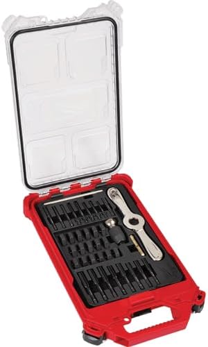Milwaukee 38 Pc. Metric Tap & Die PACKOUT Set with Hex-LOK 2-in-1 Handle