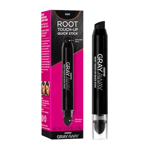 EVERPRO Gray Away Root Touchup Quick Stick, Black, 0.1 Oz