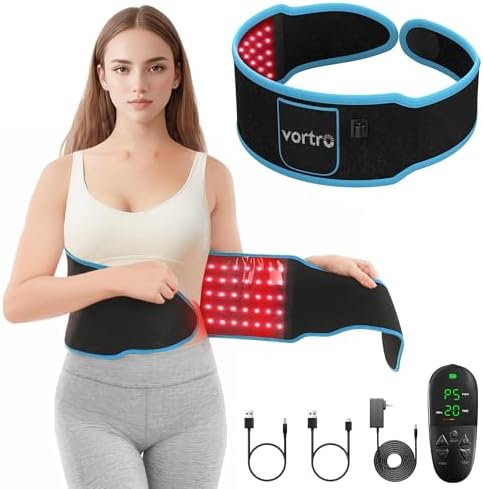 Red Light Therapy, 150 LEDs Portable Red Light Therapy Belt with Wireless Rechargeable Controller, 660nm & 850nm Infrared Light Therapy for Body, Waist Back Muscle Pain Relief (Black)