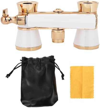 3X25 Opera Binocular Telescope for Theater Viewing, Portable Lightweight Design for Women, Girls, and Children, BK7 Optical Glass for Clear and Sharp Images (White)