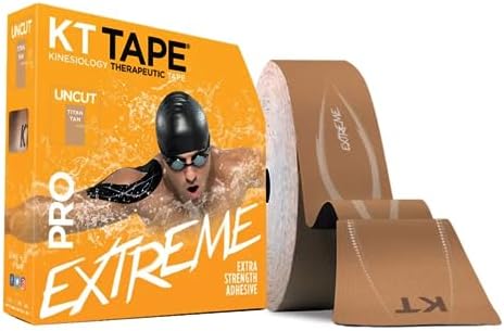 KT Tape PRO Extreme, Synthetic Jumbo Kinesiology Athletic Tape, 125 Foot Uncut Roll, Titan Tan