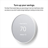 Google Nest Thermostat - Smart Thermostat for Home - Programmable Wifi Thermostat - Snow,1.07"D x 3.31"W x 3.31"H