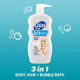 Dial Kids 3-in-1 Body + Hair + Bubble Bath, Peach, 24 fl oz (Pack of 4)