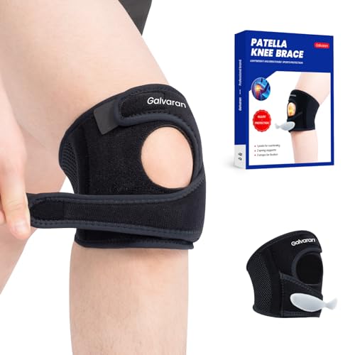 Galvaran Patellar Knee Brace Support Strap Knee Pain Relief Adjustable Knee Strap for Tendonitis, Arthritis, Jumpers, Tennis Running Injury Recovery (Small)