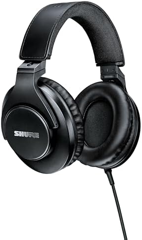 Shure SRH440A Over-Ear Wired Headphones for Monitoring & Recording, Professional Studio Grade, Enhanced Frequency Response, Work with All Audio Devices, Adjustable & Collapsible Design - 2022 Version