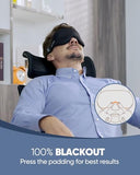 MZOO Sleep Eye Mask for Men Women, Zero Eye Pressure 3D Sleeping Mask, 100% Light Blocking Patented Design Night Blindfold, Soft Eye Shade Cover for Travel, Black