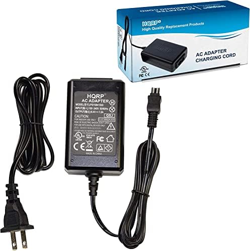 HQRP Replacement AC Adapter/Charger Compatible with Sony HandyCam DCR-DVD650 DCR-PJ6 DCR-SX22 DCRDVD650 Camcorder, Desk