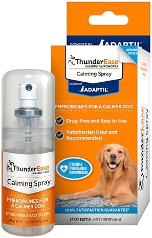 ThunderEase Dog Calming Pheromone Spray | Powered by ADAPTIL | Reduce Anxiety During Travel, Vet Visits and Boarding