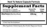 Next to Nature Capsules: Herbal Aid to Regularity, Pure Aloe Vera Dietary Supplement, 75 Capsules