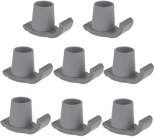 Magicorange Walker Glide Skis, 8 Pcs Universal Fit Walker ski Glides,Easy to Use Rubber Walker Glides,Walker Feet Replacement (Grey)