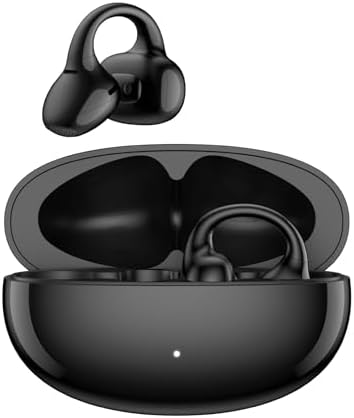 Edifier LolliClip Open-Ear True Wireless Earbuds, Bluetooth 5.4, Hi-Res LDAC, Adaptive ANC, Health Monitoring, Spatial Audio, Interchangeable Design, Multipoint, App Control, IP56, Black