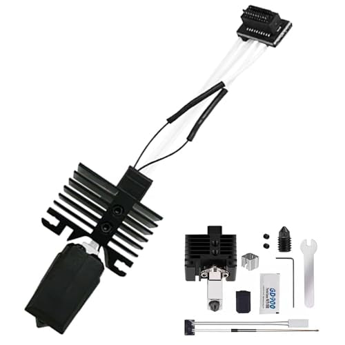 Hotend for Lab P1P P1S Print Head 24V 48W Ceramic Heater Cartridge Thermistor Removable 0.4MM Hardened Steel Nozzle High Temperature Sensor Heating Tube Kit Wrench Replacement