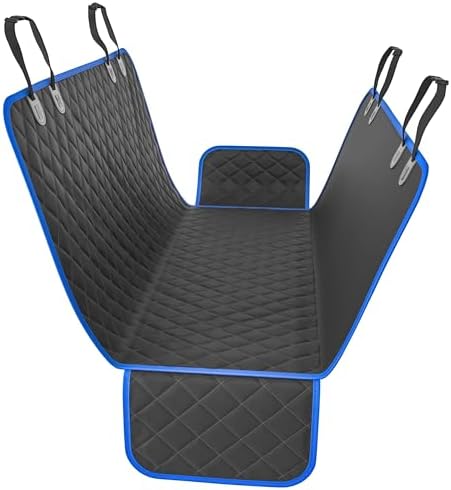 Active Pets Dog Car Seat Cover for Back Seat. Car Seat Protector Dog Hammock for Car - Waterproof Pet Back Seat Cover for Trucks, Sedans & SUVs - Use with Chom Chom Roller Pet Hair Remover. Blue, XL