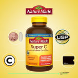 NATURE MADE Super C with Vitamin D3 and Zinc, 200 Tablets (Pack of 1)