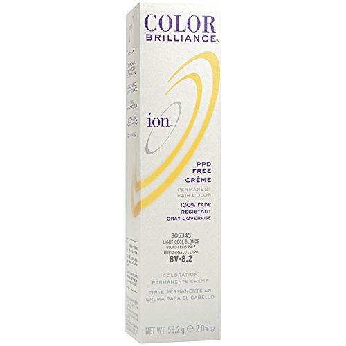 Ion 8V Light Cool Blonde Permanent Creme Hair Color 8V Light Cool Blonde
