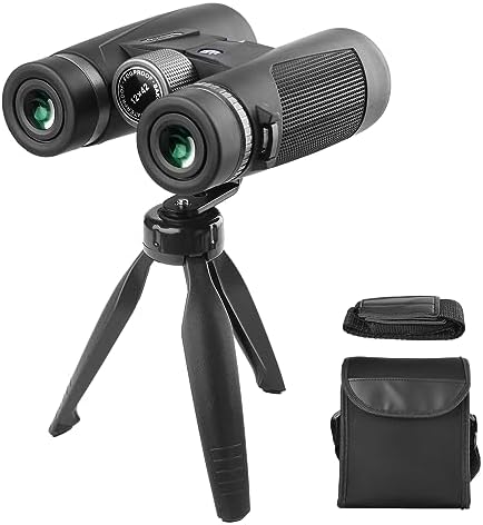 Bestrip 12x42 Binoculars for Adults with Tripod, Compact Waterproof Binoculars for Bird Watching Outdoors Hunting Gifts for Men