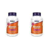 NOW Supplements, Biotin 5,000 mcg, Amino Acid Metabolism*, Energy Production*, 120 Veg Capsules (Pack of 2)