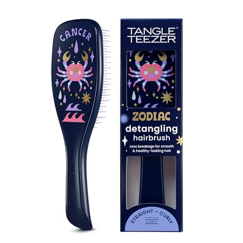 Tangle Teezer Zodiac Ultimate Detangler Hairbrush for Wet & Dry Hair, Eliminates Knots & Reduces Breakage for All Hair Types, Cancer