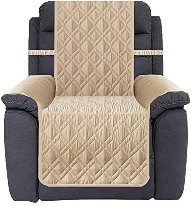 Ameritex Waterproof Nonslip Recliner Cover Stay in Place, Dog Chair Cover Furniture Protector, Ideal Recliner Slipcovers for Pets and Kids (23", Beige)