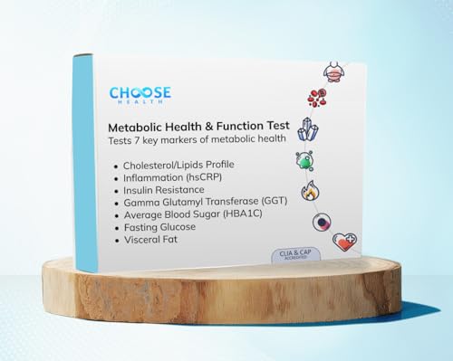 7-in-1 Metabolic Health Test | Cholesterol, Average Blood Sugars, Insulin Resistance And Many More | At-Home Test Kit | Not avail in NY, RI