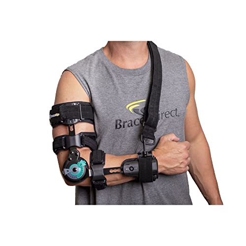 ROM Hinged Elbow Brace - Adjustable Range of Motion for Post-Op Recovery, Tendon & Ligament Repair, Fracture Support - PDAC L3760/L3761 (Right Arm)