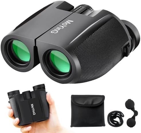 12X25 High Powered Binoculars for Adults, Waterproof Compact Binoculars with Clear Low Light Vision, Small Binoculars for Bird Watching, Hunting, Travel, Hiking, Concerts, Fishing, Outdoor Exploring