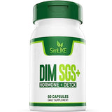Simlike DIM SGS + - Hormone + Detox,Encourages Normal Estrogen Metabolism,Hormone Balance, Hormonal Acne Supplements, Menopause Support,Helps Control Appetite,Promotes Detoxification(Pack of 1)