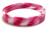 TheAwristocrat_USA COMPANY_1 Dozen Multi-Pack Blank Wristbands Bracelets Silicone Rubber - Select from a Variety of Colors (Small (7" 180mm), Maroon & White Swirl)