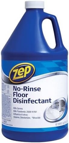 Zep, ZPEZUNRS128, No Rinse Floor Disinfectant, Blue,1Each