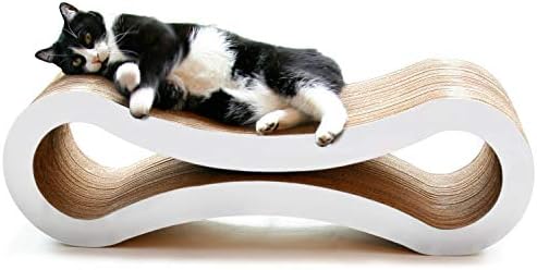PetFusion Ultimate Cat Scratcher Lounge; Reversible Infinity Scratcher in Multiple Colors. Made from Recycled Corrugated Cardboard; Durable & Long Lasting. 1 Yr Warranty
