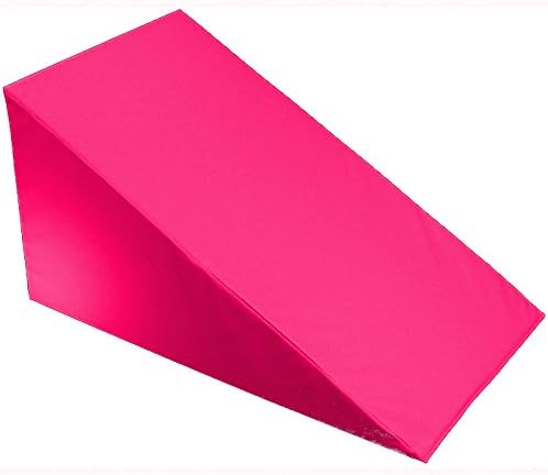 MoonRest 7”, 10”, 12”- inch Foam Bed Wedge Zippered Cover/Pillow Replacement Cover (24" x 24" x 7", Hot Pink/Fuchsia)
