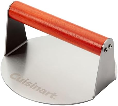Cuisinart 6" Stainless Steel Smashed Burger Press, Juicy and Crispy Burgers for BBQs, Cookouts