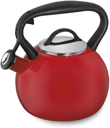 Cuisinart Valor Porcelain Enamel on Steel Tea Kettle, Red