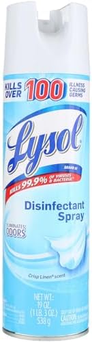 Lysol Disinfectant Spray, Crisp Linen, 19 oz(Pack of 7)
