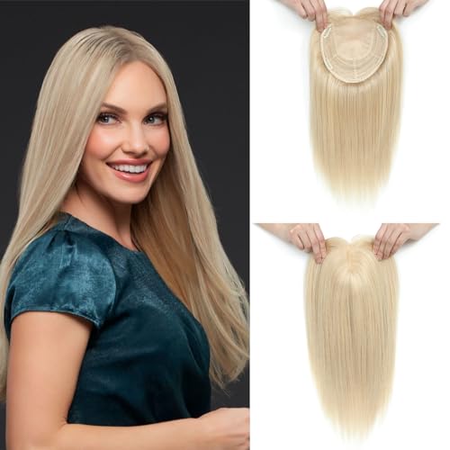 Hair Toppers for women 16inch Hair Toppers for Women Real Human Hair,Big Base Hair Toppers, Top Hair Pieces for Women with Hair Loss or Thin Hair