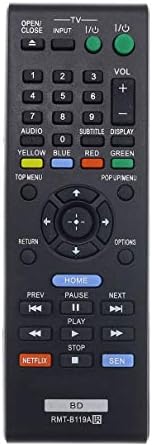 New RMT-B119A Remote Compatible with Sony Blu-Ray Disc DVD Player BDP-BX59 BDP-S390 BDP-S590 BDP-BX110 BDP-S1100 BDP-S3100 BDP-BX310 BDP-BX510 BDP-S580 DP-BX510 BDP-BX59 BDP-BX39