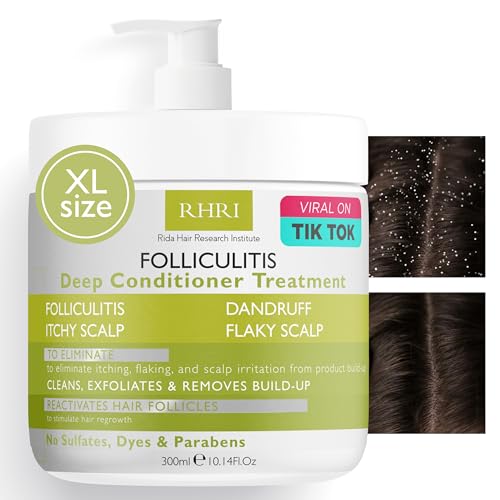 Folliculitis Deep Conditioner | Effective Scalp Treatment for Seborrheic Dermatitis, Psoriasis, Dry Itchy Scalp, Dandruff Treatment | Nourishes Oily Hair and Promotes Healthy, Hydrated Hair Treatment