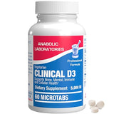 Anabolic Laboratories Vitamin D3 5000 IU (125 mcg) - 60 Vegetarian Vitamin D Microtabs for Bone, Mental, Immune, and Cellular Health - Clinical D3 Supplement