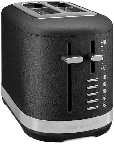KitchenAid 2 Slice Automatic Toaster with Extra Wide Slots KMT2109BK, Cast Iron Black