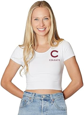 Lojobands Women's Tailgate Outfit College Fitted Cropped Tee Crop Top Made in USA One Size Fits Most