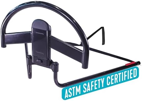 Able Life Click-N-Go Bed Handle for Wood Adjustable Bedframes, Removable Stand Assist Rail for Adults, Seniors and Elderly, Bedside Railing with Safety Strap, ASTM Safety Approved Bedrail