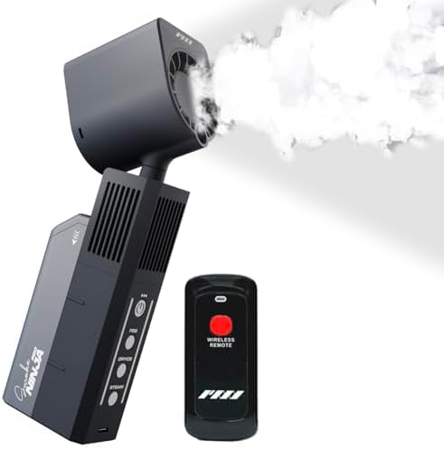 PMI SmokeNINJA PRO HAZER KIT - Portable Fog Machine with Bluetooth, 3rd Gen Haze Nozzle for Cinematic & Studio Use - Perfect for Cinematography, Photography, and Events (PRO HAZER KIT)