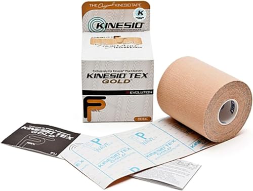 Kinesio Taping - Elastic Therapeutic Athletic Tape Tex Gold FP - Beige – 3in. x 5m Roll