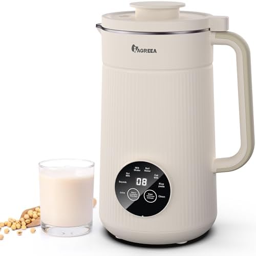 IAGREEA Automatic Nut Milk Maker Machine, 35 oz Homemade Almond, Oat, Soy, Plant-Based Milk and Dairy Free Beverages, Almond Maker with 2 Hours Heat Preservation,10 Blade, Keep Warm, Self-Cleaning