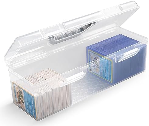 Storage Box For Toploader, Trading Card Storage Box, Card Storage Box Plastic, Playing Card Case, Large For Toploaders 200 Cards 750, Fit For Toploader and Standard Card
