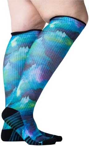 Viasox Compression Socks for Women and Men, Knee High Socks 12-15 mmhg Circulation Support for Flight, Travel, Daily