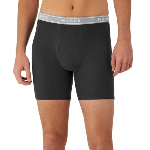 Hanes Men Hanes Boxer Briefs, Cool Dri Moisture-Wicking Underwear, Cotton No-Ride-up for Men, Multi-Packs Available