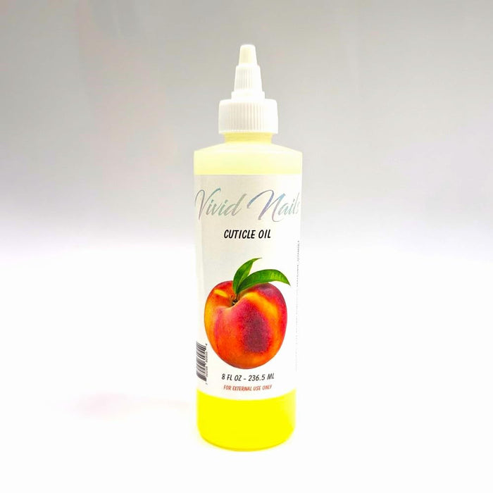 Vivid Nails Cuticle Oil Scented Salon Quality, 8oz (Peach)